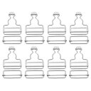 uxcell 全体バックル 8セット レトロメタルサスペンダー交換バックル35mm(1-3/8")内幅 ズボン コッ トンジャケット ジーンズ用 シルバートーン