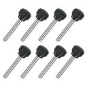 uxcell 8個 M5 x 35mm ニュート付きクランピングノブ 304ステンレススチールサムスクリュークランピングノ茶色ドハンドスレッドハンドボルトスタッ...