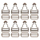 uxcell 全体バックル 8セット レトロメタルサスペンダー交換バックル 28mm(1-1/8")内幅 トラウザーズ コッ トンジャケット ジーンズ用 銅色トーン