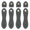 uxcell 4セット レザースナップバックルダークグレーは 財布 ウォレット バッグ作り用 留め具として縫い付けるため 素材です。携帯電話ケース ジャケット ...