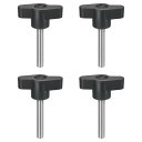 uxcell 4個のクランピングスクリューノブ M6 x 35mmメトリック304ステンレススチールT字型サムスクリューハンドル クイックリムーブハンドタイトニ...