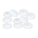 uxcell 10個 シリコンプラグ 25-27mm 穴用ラバーラウンドスナップインロック穴プラグ 金属管用 防水穴プラグ 家具エンドキャップ挿入物 透明