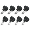 uxcell 8個 M5 x 12mm ニュート付きクランピングノブ 304ステンレススチールサムスクリュークランピングノ茶色ドハンドスレッドハンドボルトスタッ...