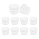 uxcell 10個の丸いプラスチックプラグ チューブエンドキャッププラグ 15mm(0.59