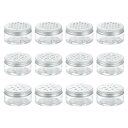 uxcell 12個3スタイルのアルミ製ふた付き空気清浄剤入り容器3oz/80ml 円形リフィル可能なス パイ ス容器プラスチック製ジャー試 供品空気清浄剤キャ...