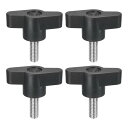 uxcell 4個のクランピングスクリューノブ M6 x 16mmメトリック304ステンレススチールT字型サムスクリューハンドル クイックリムーブハンドタイトニ...