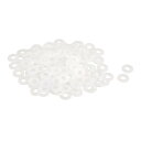 uxcell 120個M5ナイロンフラットワッシャー5mm ID 12mm OD 1mm厚飛行機ワッシャーグロメットプラスチックシートガスケットファスナーシーリングスペーサーガスケットリング ホワイト(4)