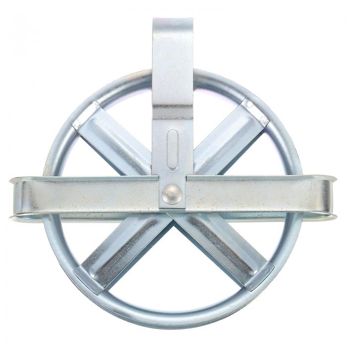 uxcell 耐久性のある鉄合金製ホイールとアクスルを備えた5"の洗濯物用滑車 屋外用洗濯物用深溝耐候性滑..