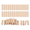 uxcell 90個の木製ダウェルピン8x30mm(0.31x1.18)溝入り傾斜端材木ダウェルペグ木工家具棚用