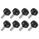 uxcell 8個M5 x 15mmノブ 304ステンレス鋼サムネジクランプノブ 丸い手ねじ付きハンドボルトスタッドノブ18mm 機械用