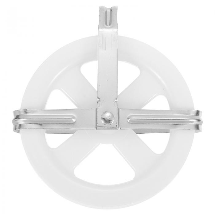 uxcell 耐久性のあるプラスチック製ホイールとアルミニウム合金アクスルを備えた5"の洗濯物用滑車 屋外..
