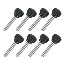 uxcell 8個M5 x 30mmノブ 304ステンレス鋼サムネジクランプノブ 丸い手ねじ付きハンドボルトスタッドノブ14mm 機械用