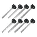 uxcell 8個 M6 x 55mm ニュート付きクランピングノブ 304ステンレススチールサムスクリュークランピングノ茶色ドハンドスレッドハンドボルトスタッ...