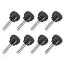 uxcell 8個 M4 x 20mm ニュート付きクランピングノブ 304ステンレススチールサムスクリュークランピングノ茶色ドハンドスレッドハンドボルトスタッ...