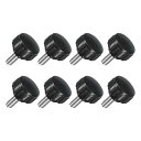 uxcell 8個M5 x 10mmノブ 304ステンレス鋼サムネジクランプノブ 丸い手ねじ付きハンドボルトスタッドノブ18mm 機械用