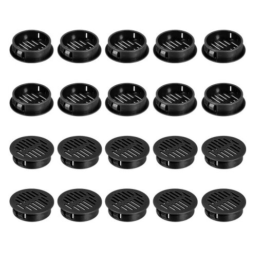 uxcell 24個35mm/1.38"円形ソフィットエアベント プラスチックソフィットベントカバー バスルームキッチンキャビネットワードローブ用のラウンドメッシュホールルーバー 黒 uxcell 24個35mm/1.38"円形ソフィットエアベント プラスチックソフィットベントカバー バスルームキッチンキャビネットワードローブ用のラウンドメッシュホールルーバー 黒