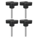 uxcell 4個のクランピングスクリューノブ M5 x 35mmメトリック304ステンレス鋼T字型サムスクリューハンドル クイックリムーブハンドタイトニングノ...