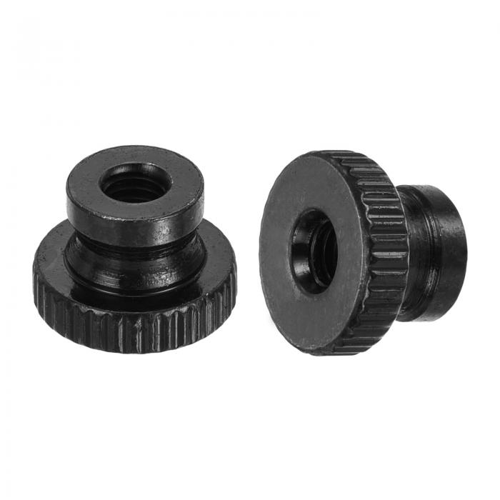 uxcell ねじ込み式親指ナット 20M4x0.7mm鉄製ラウンドノブファスナー 3Dプリンターパーツ用 黒