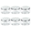 uxcell 6個3スタイルのアルミ製ふた付き空き缶3.4oz/100ml芳香剤空き缶ラウンドリフィル可能ス パイ ス容器プラスチックジャー試 供品芳香剤キャン...