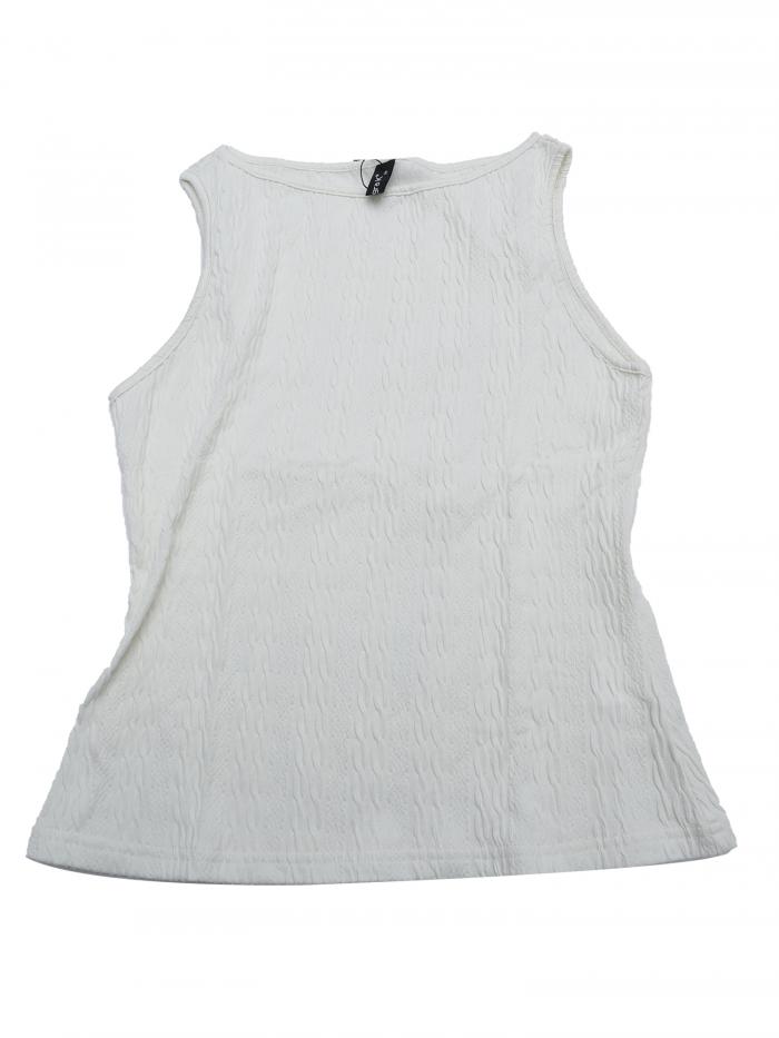 Allegra K レディース ニット ノースリーブ ボートネック フィット ベーシック トップス テクスチャード タンクトップ ベージュ M