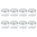 uxcell 8個のアルミ製ふた付き空き缶 4oz/120ml芳香剤用空き缶 ラウンドリフィル可能なス パイ ス容器 プラスチックジャー サンプル用芳香剤キャン...