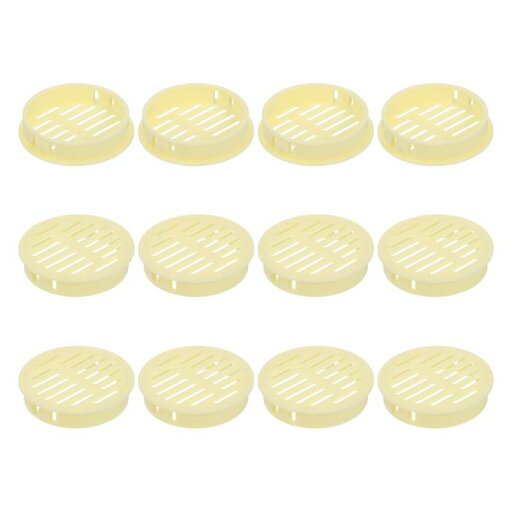 uxcell 12個50mm/1.97"円形ソフィットエアベント プラスチックソフィットベントカバー バスルーム キッチンキャビネット ワードローブ用のラウンドメッシュホールルーバー ベージュ uxcell 12個50mm/1.97"円形ソフィットエアベント プラスチックソフィットベントカバー バスルーム キッチンキャビネット ワードローブ用のラウンドメッシュホールルーバー ベージュ