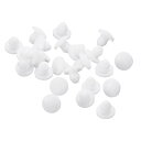 uxcell 28個 シリコンプラグ 3.5-4mm 穴用ラバーラウンドスナップインロック穴プラグ 金属管用 防水穴プラグ 家具エンドキャップ挿入物 ホワイト
