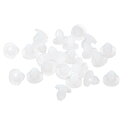 uxcell 28個 シリコンプラグ 3.5-4mm 穴用ラバーラウンドスナップインロック穴プラグ 金属管用 防水穴プラグ 家具エンドキャップ挿入物 透明