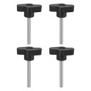 uxcell 4個のクランピングスクリューノブ M5 x 45mmメトリック304ステンレス鋼T字型サムスクリューハンドル クイックリムーブハンドタイトニングノ...