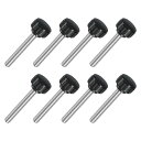 uxcell 8個 M6 x 40mm ニュート付きクランピングノブ 304ステンレススチールサムスクリュークランピングノ茶色ドハンドスレッドハンドボルトスタッ...