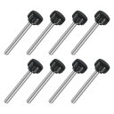 uxcell 8個M6 x 50mmノブ 304ステンレス鋼サムネジクランプノブ 丸い手ねじ付きハンドボルトスタッドノブ18mm 機械用