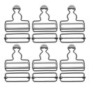 uxcell 全体バックル 6セット レトロメタルサスペンダー交換バックル40mm(1-9/16")内幅 ズボン コッ トンジャケット ジーンズ用 黒