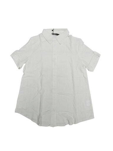 Allegra K 夏 ボタンダウンシャツ レディース カジュアル 半袖 ターンダウンカラー カジュアル ワークブラウス トップス ホワイト S Allegra K 夏 ボタンダウンシャツ レディース カジュアル 半袖 ターンダウンカラー カジュアル ワークブラウス トップス ホワイト S