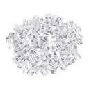 uxcell 衣類ハンガーマーカー2XSサイズタグ3 mmロッドに適合透明な衣類カラーコーディング用 100個入り