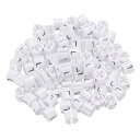 uxcell 衣類ハンガーマーカー Lサイズ タグ 3 mmロッド用 ホワイト 衣類カラーコーディング 150個入り