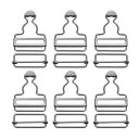 uxcell 全体バックル 6セット レトロメタルサスペンダー交換バックル35mm(1-3/8")内幅 ズボン コッ トンジャケット ジーンズ用 黒