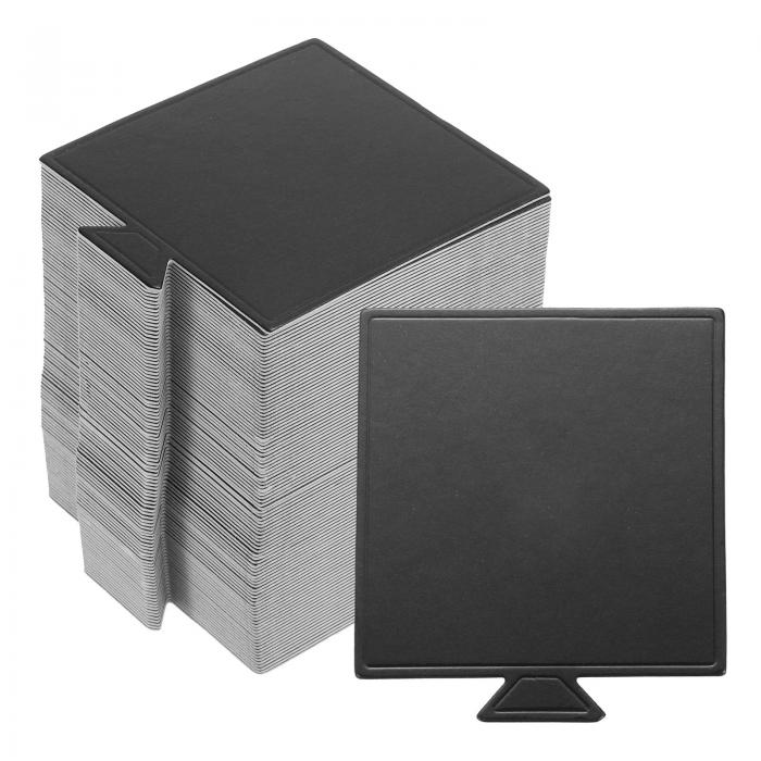 uxcell 100個のミニケーキボード ムースケーキ用の角型ケーキベースプレート カップケーキデザートディ..