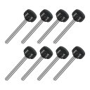 uxcell 8個M5 x 50mmノブ 304ステンレス鋼サムネジクランプノブ 丸い手ねじ付きハンドボルトスタッドノブ18mm 機械用