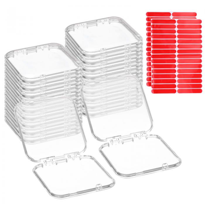 uxcell 押し付けネイル収納ボックス 両面テープ付き アクリルネイルディスプレイボックス ネイルサロン..