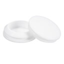 uxcell 5個 シリコンプラグ 25-27mm 穴用ラバーラウンドスナップインロック穴プラグ 金属管用 防水穴プラグ 家具エンドキャップ挿入物 ホワイト