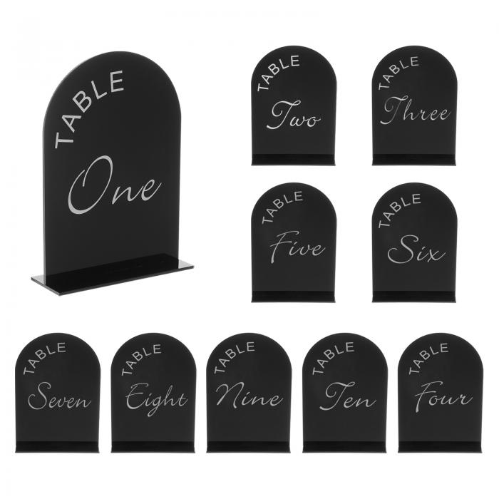 【期間限定10％OFF】uxcell アーチアクリルサイン スタンド付き アクリル アーチテーブルナンバーホル..