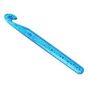 uxcell 15mm 大きなクロシェットフック エルゴノミックな編み針 プラスチック製 巨大なクロシェットフック DIYクロシェ糸毛布織り用 ブルー