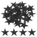 uxcell 33個 スターアイロンパッチ 小さなスターエンブロイダリーパッチ アップリケ パッチ DIY クラフト 服修理 バッグ 帽子 装飾 黒