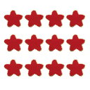 uxcell 12 PCS スターエンブロイダリーパッチ パトリオティック 金エッジ シェニールパッチ スターアップリケ 服 バッグ ラップトップの装飾用 赤
