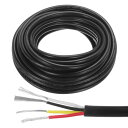 uxcell レッド黒黄白ワイヤー4ピン延長ケーブルコード電線20 AW G並列ワイヤー酸素フリー銅26フィート長さLEDストリップライト用