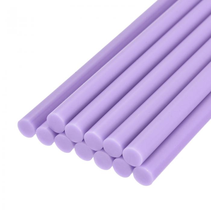 uxcell ミニホットグルースティック グルーガン用 0.43インチ x 4インチ ライトパープル 12個