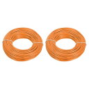 uxcell 18AWGワイヤー 18ゲージストランドワイヤー PVCフックアップワイヤー、UL1007めっき銅ワイヤー 30m/100ft オレンジ 内部接続ワイヤー