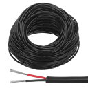 uxcell レッド黒ワイヤー2ピン延長ケーブルコード 電線 26 AW G パラレルワイヤー 酸素フリー銅 98フィート長 LEDストリップライト用