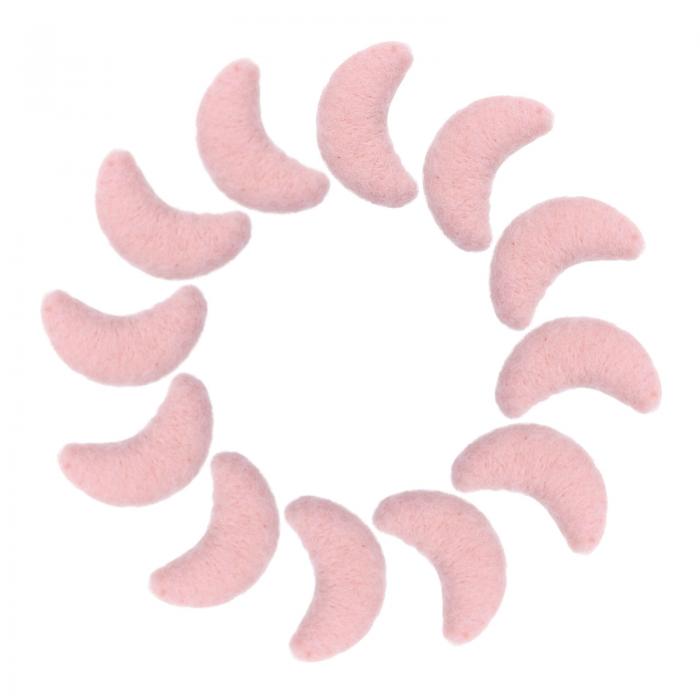 uxcell フェルトムーンクラフト ポンポンの縫製 手作りウールフェルトシート DIYアートや工芸品 裁縫手芸 クリスマスの装飾用 ピンク 3 cm 15個