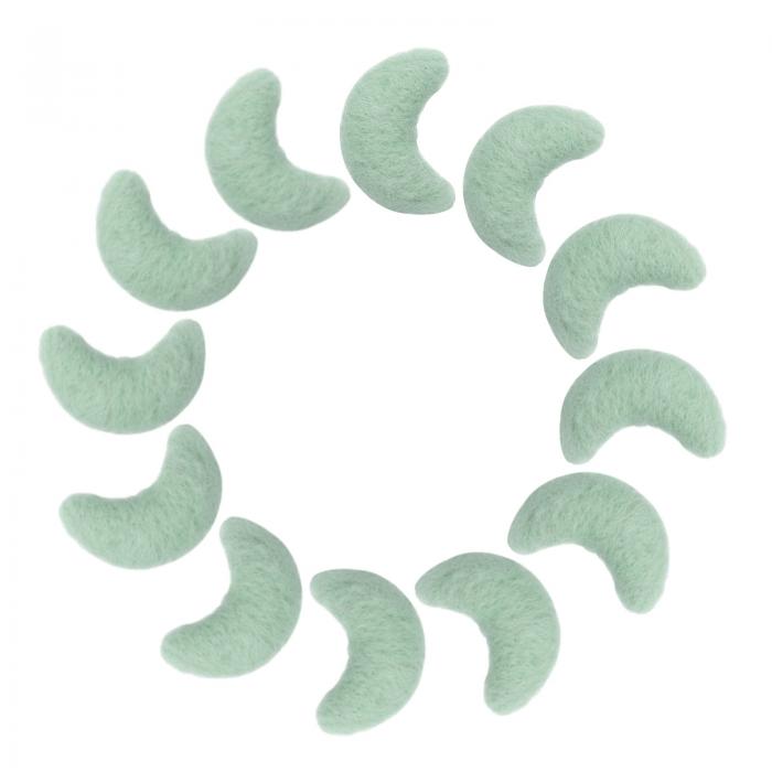 uxcell フェルトムーンクラフト ポンポンの縫製 手作りウールフェルトシート DIYアートや工芸品 裁縫手芸 クリスマスの装飾用 ブルー 3 cm 15個